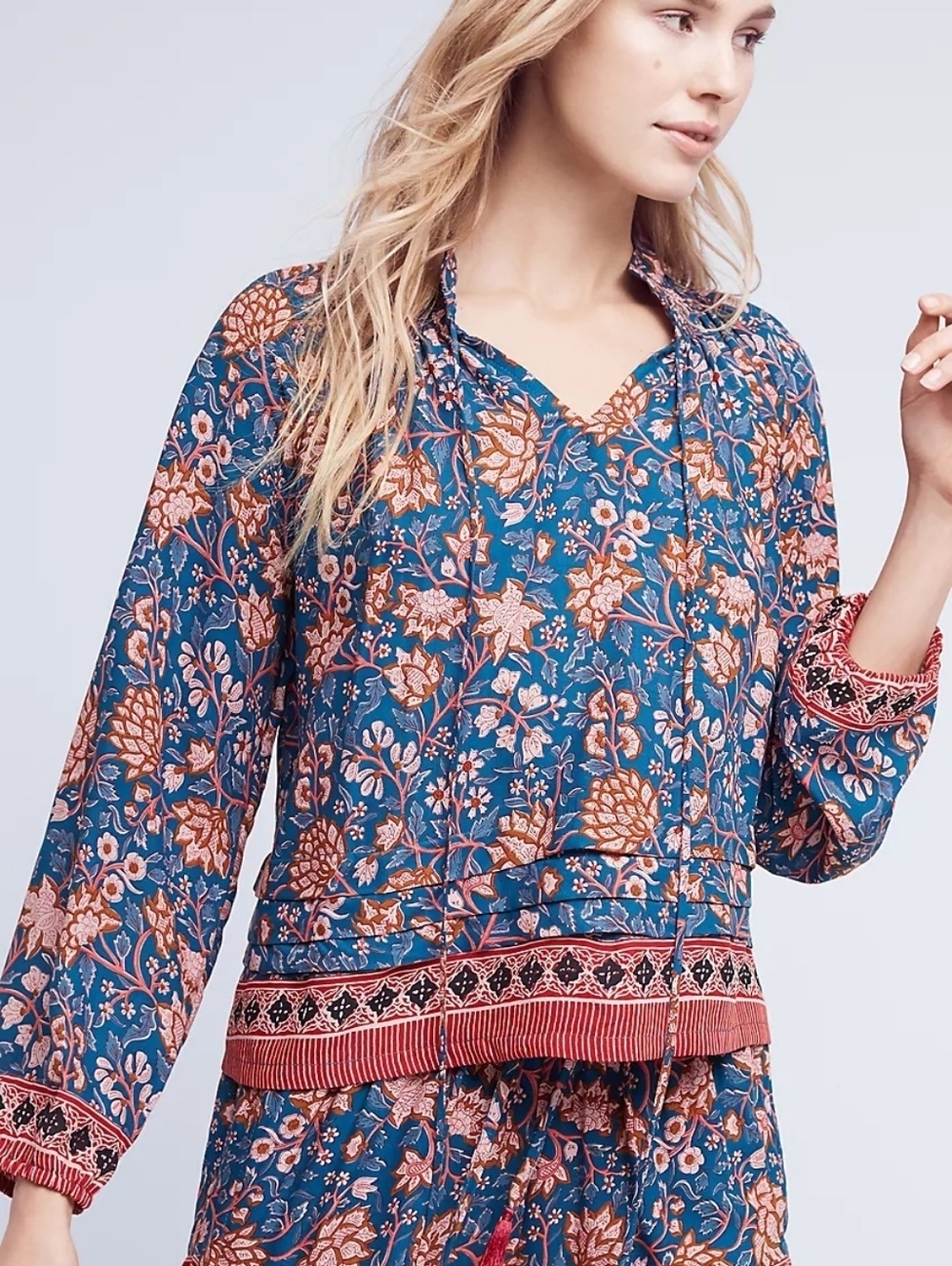 Anthropologie Natalie Martin Ione Floral Popover Blouse - Size XS